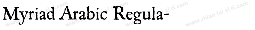 Myriad Arabic Regula字体转换